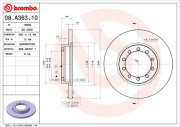 08.A363.10 Brzdový kotouč PRIME LINE BREMBO