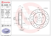 08.A429.1X Brzdový kotouč BEARING DISC LINE BREMBO