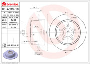 08.A533.10 Brzdový kotouč PRIME LINE BREMBO