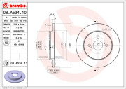 08.A534.10 Brzdový kotouč PRIME LINE BREMBO