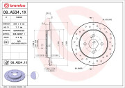 08.A534.1X Brzdový kotouč BEARING DISC LINE BREMBO