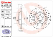 08.A537.1X Brzdový kotouč BEARING DISC LINE BREMBO