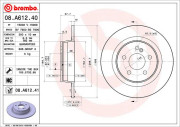 08.A612.40 Brzdový kotouč PRIME LINE BREMBO