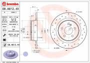 08.A612.4X Brzdový kotouč BEARING DISC LINE BREMBO