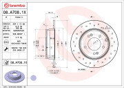 08.A708.1X Brzdový kotouč BEARING DISC LINE BREMBO