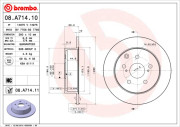 08.A714.10 Brzdový kotouč PRIME LINE BREMBO