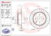 08.A715.2X BREMBO brzdový kotúč 08.A715.2X BREMBO