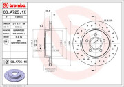 08.A725.1X Brzdový kotouč BEARING DISC LINE BREMBO