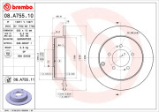 08.A755.10 Brzdový kotouč PRIME LINE BREMBO