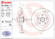 08.A826.17 Brzdový kotouč TWO-PIECE FLOATING DISCS LINE BREMBO