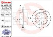 08.A869.10 Brzdový kotouč PRIME LINE BREMBO