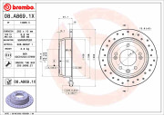 08.A869.1X Brzdový kotouč BEARING DISC LINE BREMBO