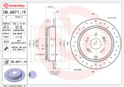 08.A871.1X Brzdový kotouč BEARING DISC LINE BREMBO