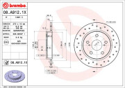 08.A912.1X Brzdový kotouč BEARING DISC LINE BREMBO