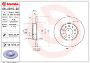 08.A915.20 Brzdový kotouč PRIME LINE BREMBO