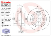 08.A957.11 Brzdový kotouč COATED DISC LINE BREMBO