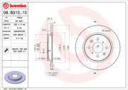 08.B310.10 Brzdový kotouč PRIME LINE BREMBO