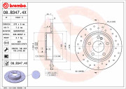 08.B347.4X Brzdový kotouč BEARING DISC LINE BREMBO