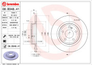 08.B348.41 Brzdový kotouč COATED DISC LINE BREMBO