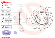 08.B351.1X Brzdový kotouč BEARING DISC LINE BREMBO