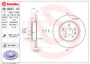 08.B357.10 Brzdový kotouč PRIME LINE BREMBO