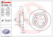 08.B360.10 Brzdový kotouč PRIME LINE BREMBO