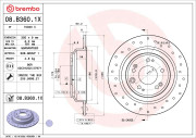 08.B360.1X Brzdový kotouč BEARING DISC LINE BREMBO