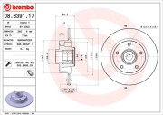 08.B391.17 Brzdový kotouč TWO-PIECE FLOATING DISCS LINE BREMBO