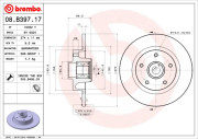 08.B397.17 Brzdový kotouč TWO-PIECE FLOATING DISCS LINE BREMBO