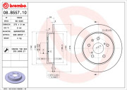 08.B557.10 Brzdový kotouč PRIME LINE BREMBO