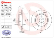 08.B601.10 Brzdový kotouč PRIME LINE BREMBO