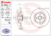 08.B650.17 Brzdový kotouč TWO-PIECE FLOATING DISCS LINE BREMBO