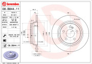 08.B844.11 Brzdový kotouč COATED DISC LINE BREMBO