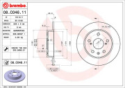 08.C046.11 Brzdový kotouč COATED DISC LINE BREMBO