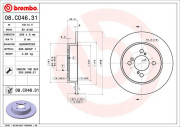 08.C046.31 Brzdový kotouč COATED DISC LINE BREMBO