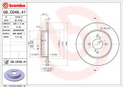 08.C046.41 Brzdový kotouč COATED DISC LINE BREMBO