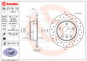 08.C115.1X Brzdový kotouč BEARING DISC LINE BREMBO