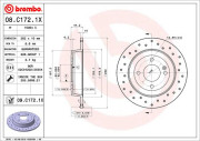 08.C172.1X Brzdový kotouč BEARING DISC LINE BREMBO