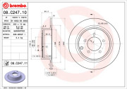 08.C247.10 Brzdový kotouč PRIME LINE BREMBO