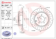 08.C247.1X Brzdový kotouč BEARING DISC LINE BREMBO