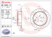 08.C252.1X Brzdový kotouč BEARING DISC LINE BREMBO