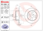 08.C290.10 Brzdový kotouč PRIME LINE BREMBO