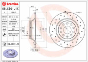 08.C501.1X Brzdový kotouč BEARING DISC LINE BREMBO