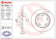 08.C539.11 Brzdový kotouč COATED DISC LINE BREMBO