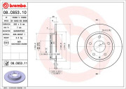 08.C653.11 Brzdový kotouč COATED DISC LINE BREMBO