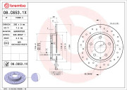 08.C653.1X Brzdový kotouč BEARING DISC LINE BREMBO