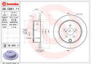 08.C661.11 Brzdový kotouč COATED DISC LINE BREMBO