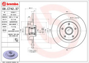 08.C742.37 Brzdový kotouč TWO-PIECE FLOATING DISCS LINE BREMBO