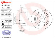 08.C823.21 Brzdový kotouč COATED DISC LINE BREMBO