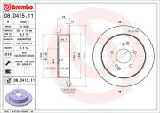 08.D415.11 Brzdový kotouč COATED DISC LINE BREMBO